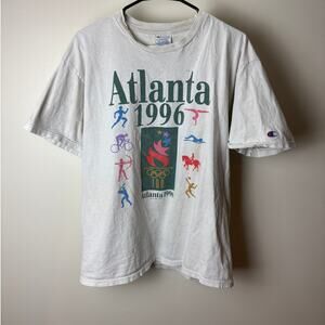 Vintage Atlanta Olympics Tee Shirt 1996 - Champion Tag Single Stitch - L
